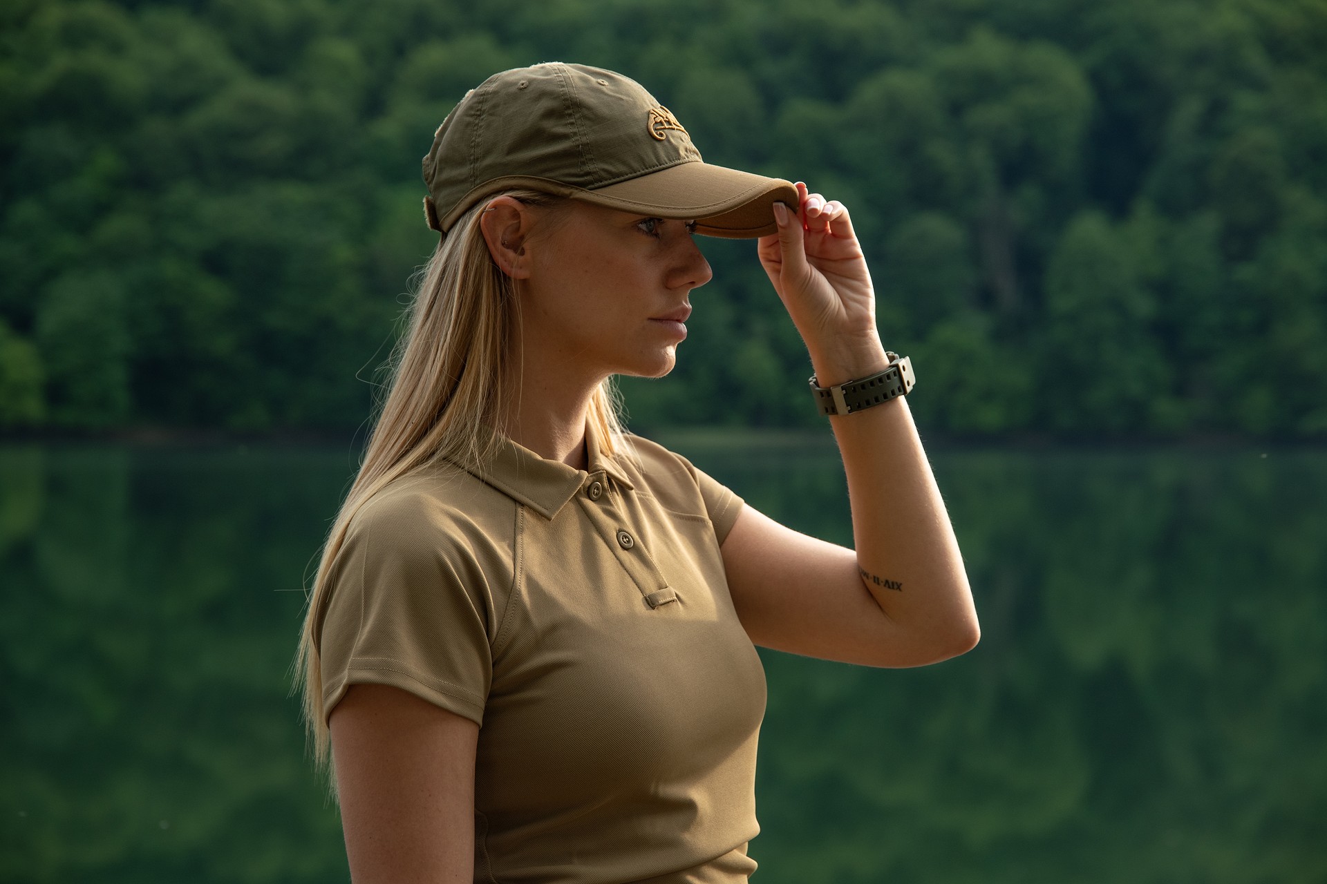 Helikon Logo Cap PolyCotton Rip-Stop - Adaptive Green/Coyote