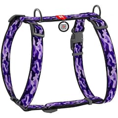 WauDog 15 mm anatomical dog harness - Purple Camo
