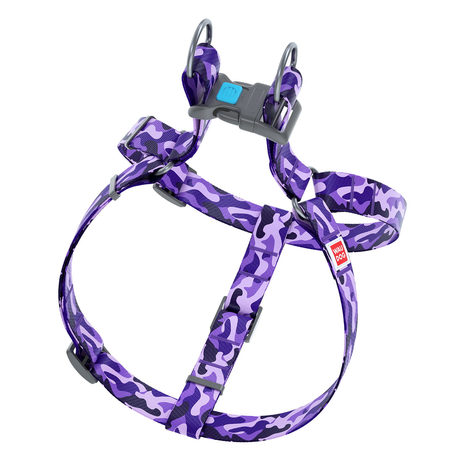 WauDog 20 mm dog harness - Purple Camo