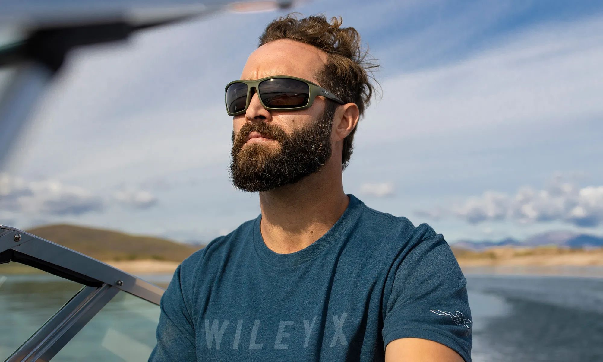 Wiley X Grid Tactical Glasses - Captivate Polarized Grey/Matte Utility Green