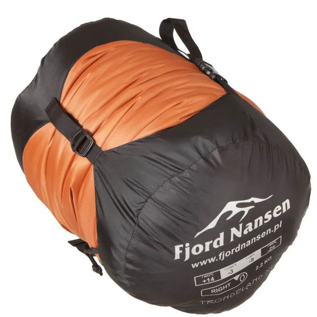 Fjord Nansen Trondeland XL Carnelian 2200 g sleeping bag - right