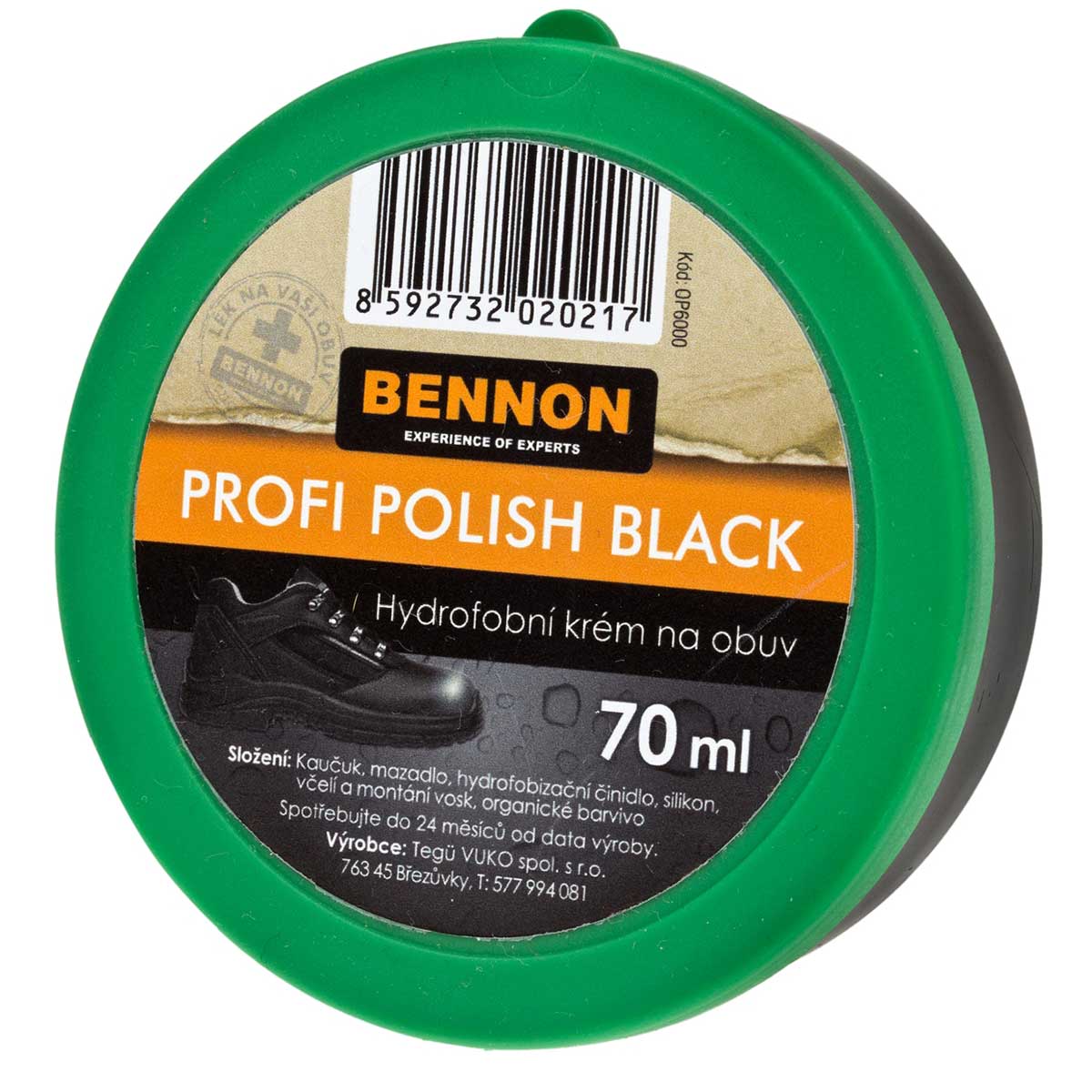 Bennon Profi Polish Black Shoe Polish 70 ml - Black