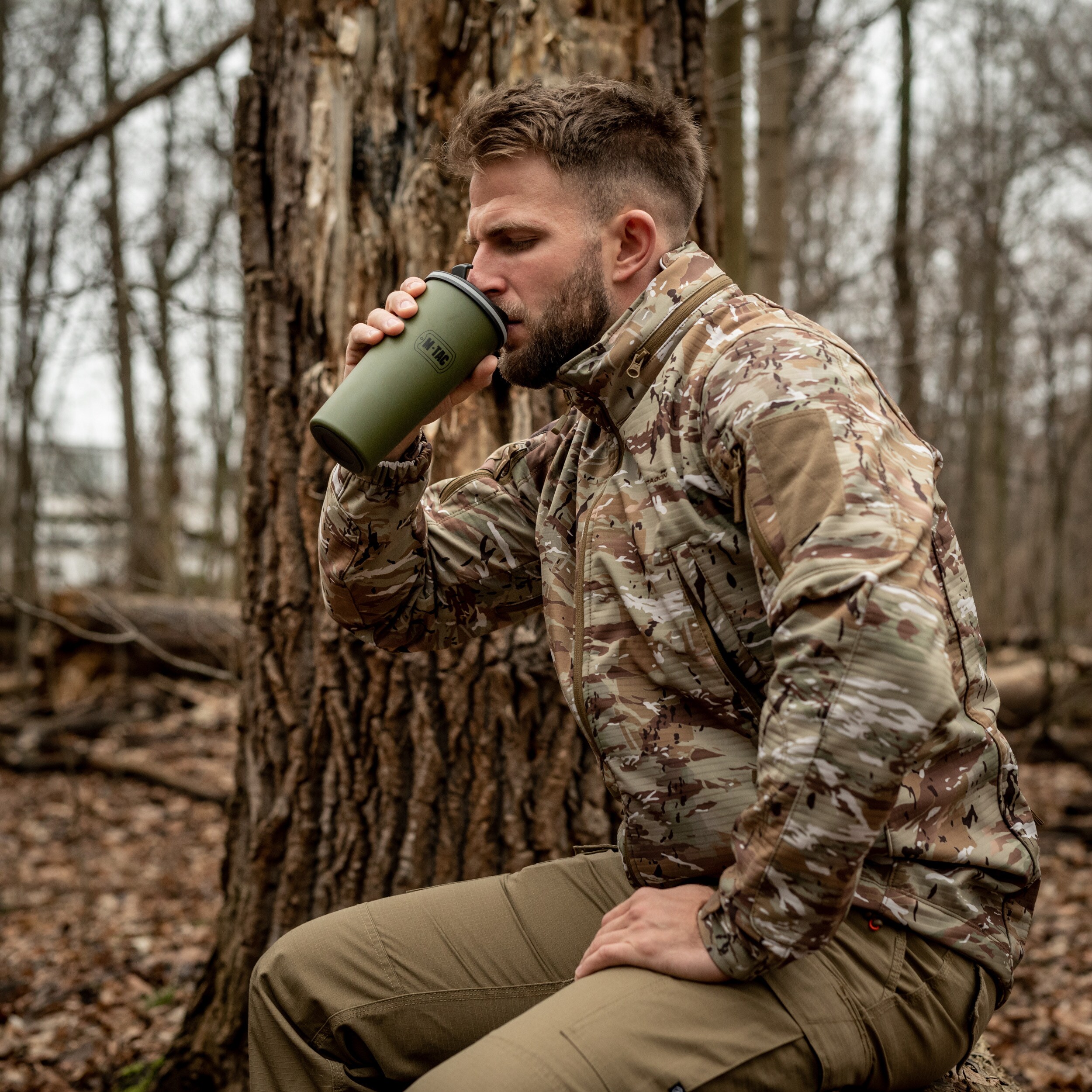 M-Tac Thermo Mug 450 ml - Olive