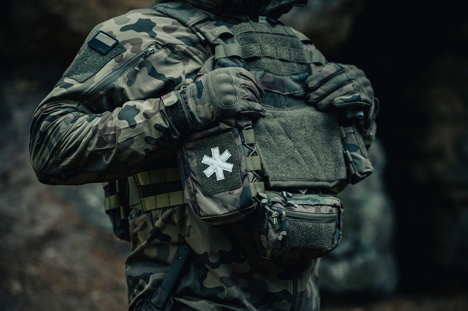 Texar Combat Tactical Gloves - PL Camo