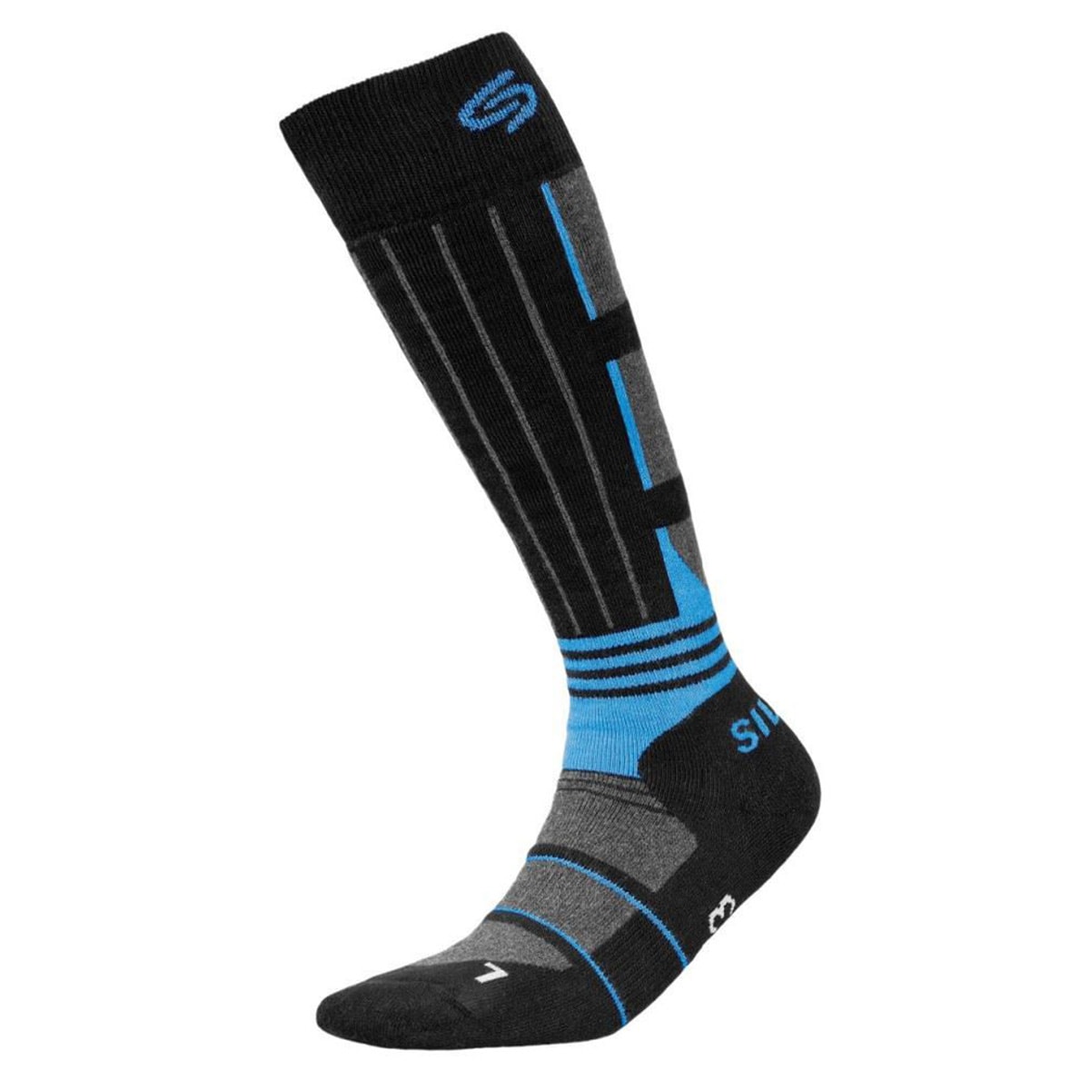 Motive Ski Silver Deo Black/Blue Socks