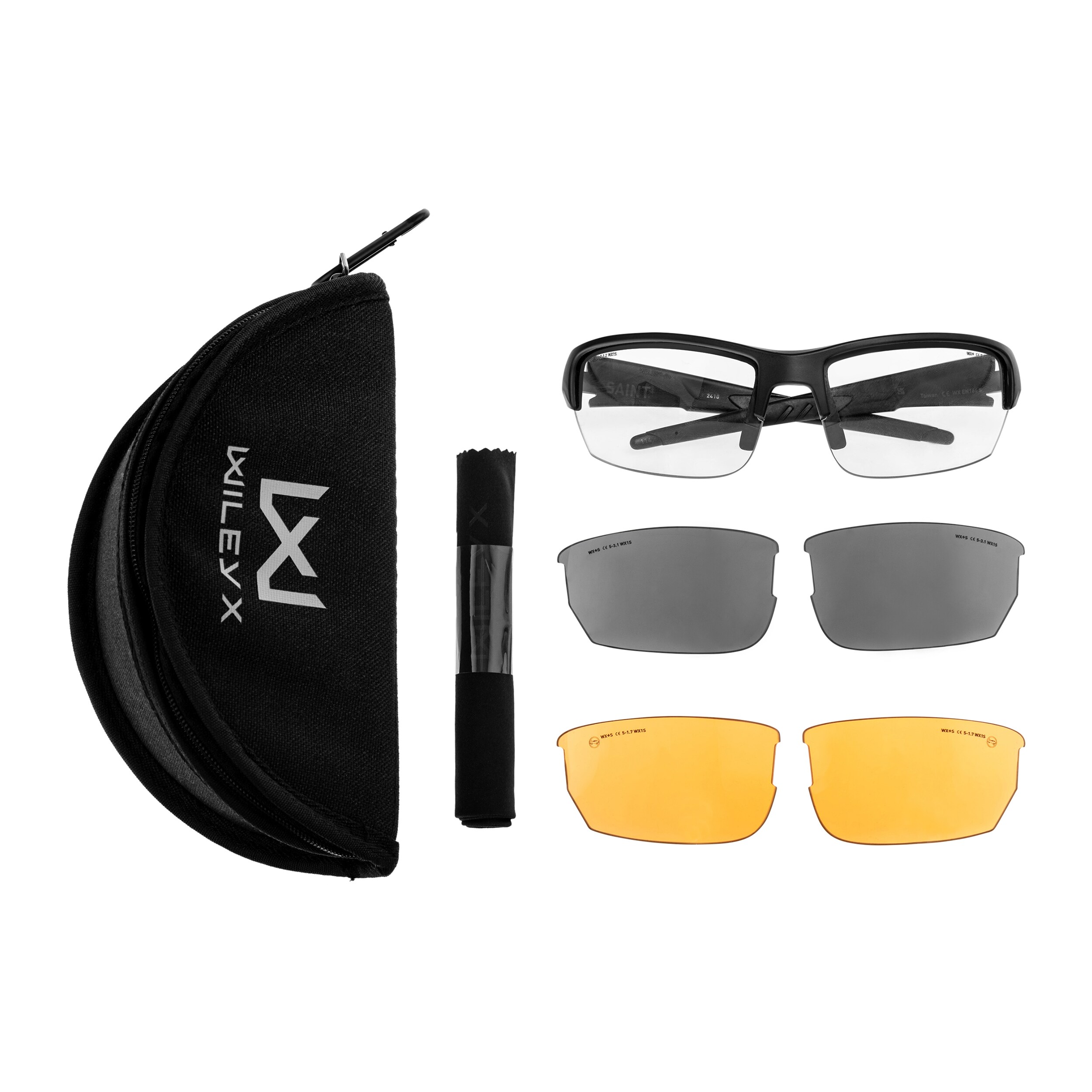 Wiley X Saint Tactical Glasses Set 3in1 - Matte Black