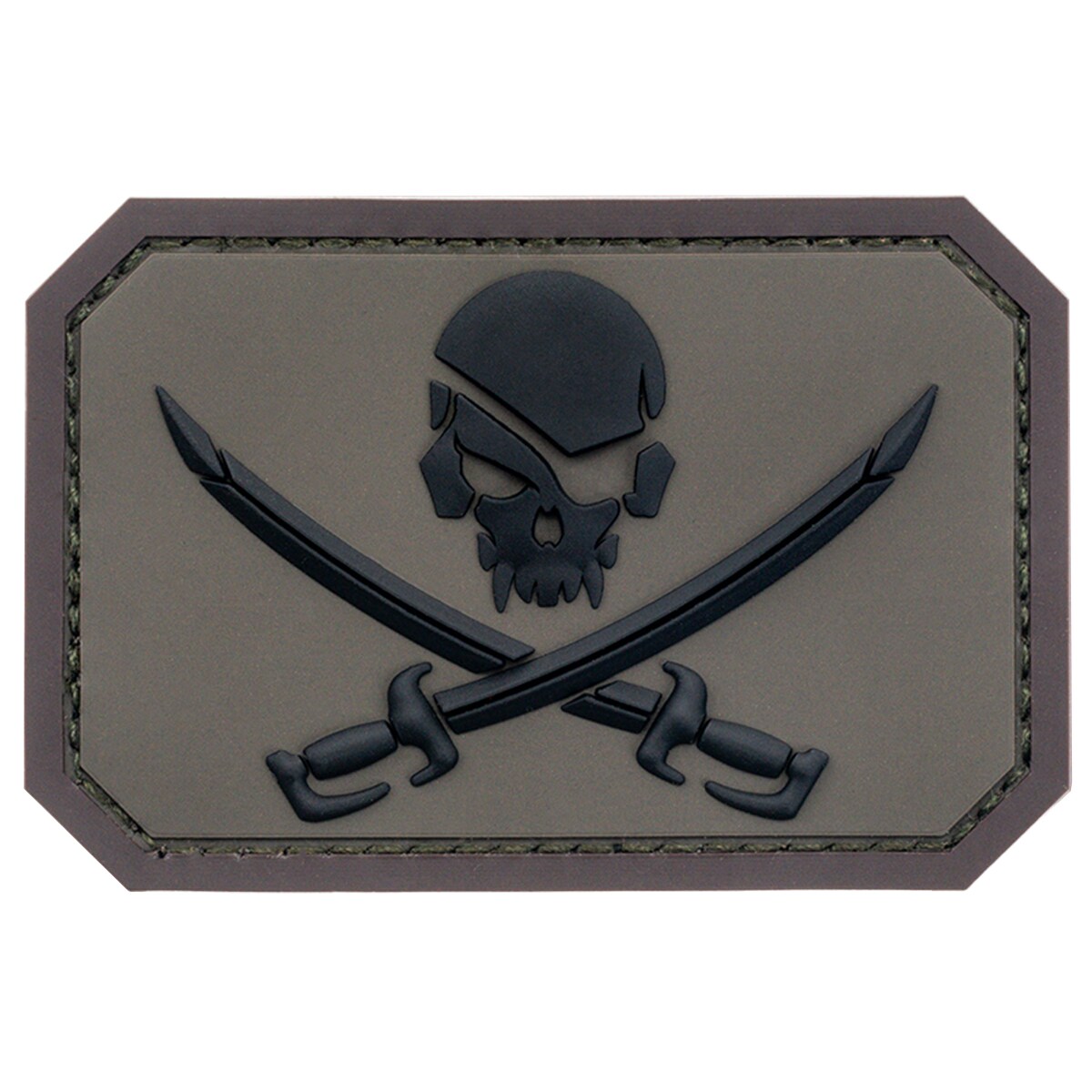 Mil Spec Monkey Pirateskull PVC Morale Patch - Forest