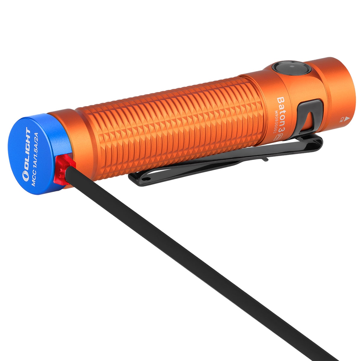 Olight Baton 3 Pro Cool White Orange Rechargeable flashlight - 1500 lumens