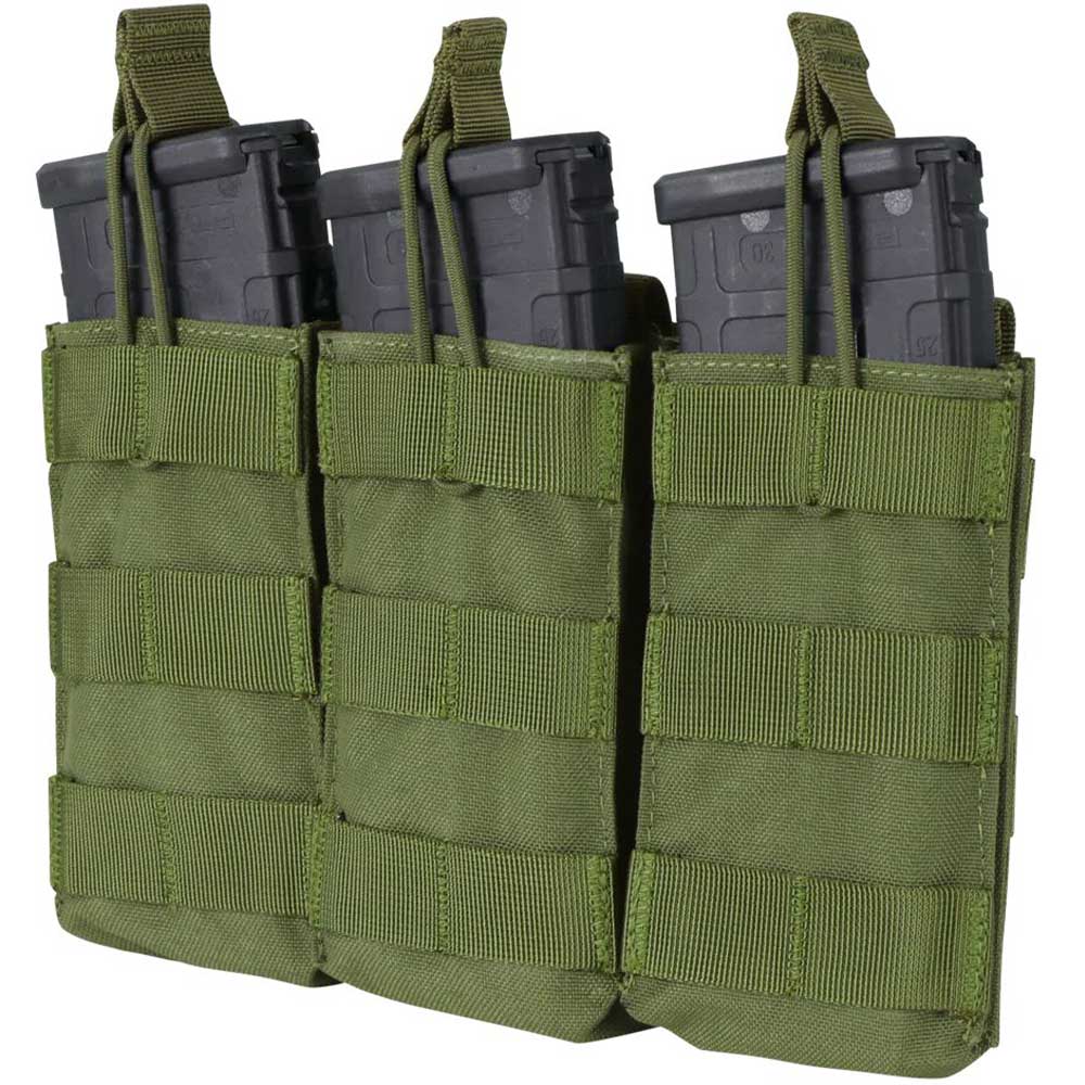 Condor Triple M4/M16 Open Top Mag Pouch - Olive Drab