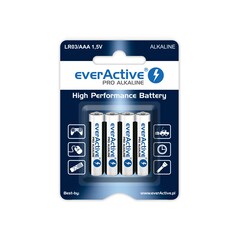 EverActive LR03 AAA Pro Alkaline battery 1250 mAh blister - 4 pcs.
