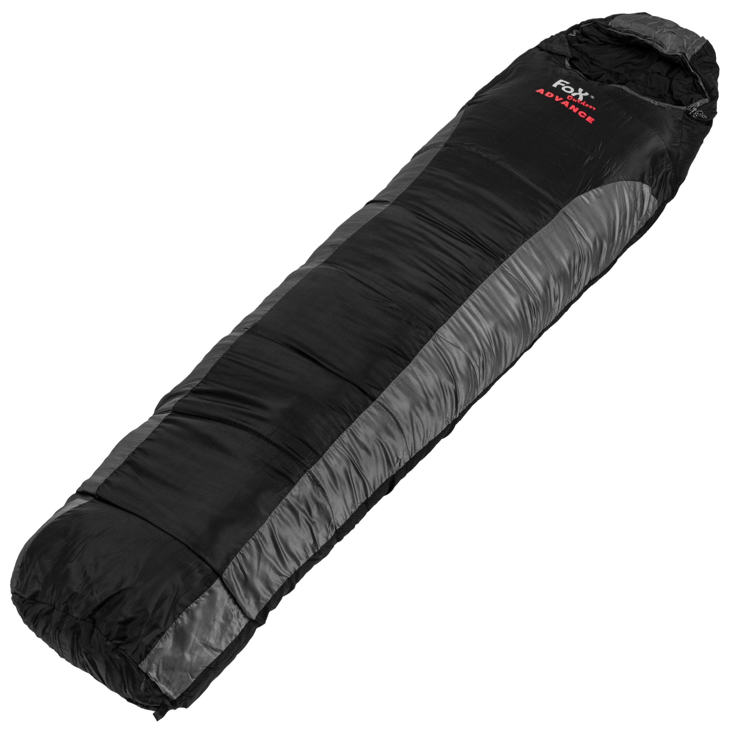 MFH Fox Outdoor Mummy Advance Sleeping Bag - Black/Grey 