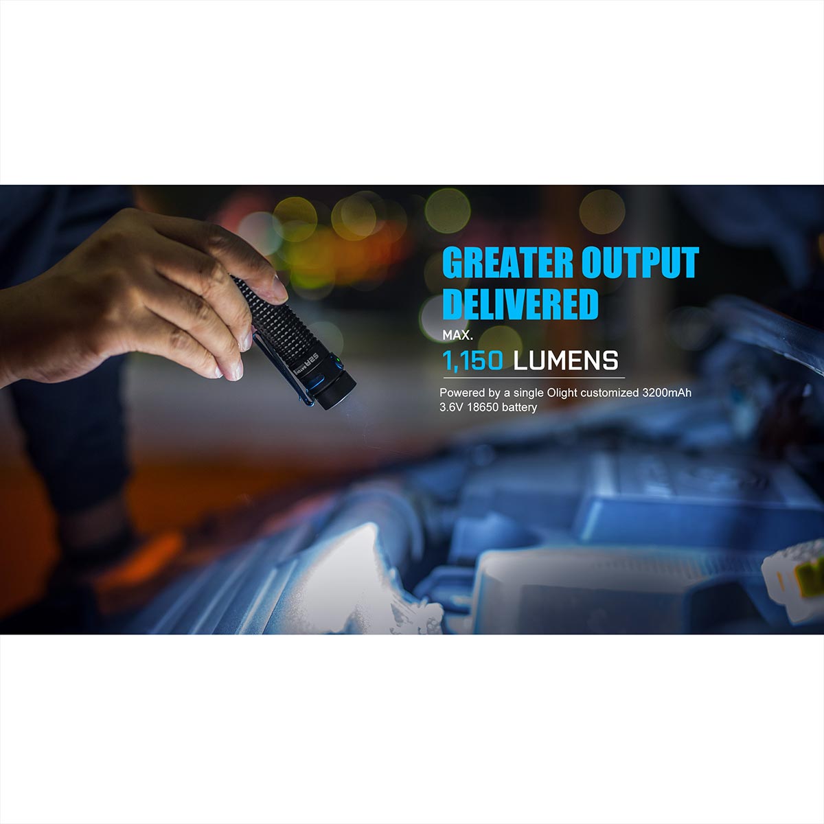 Olight S2R II Baton Rechargeable Torch Black - 1150 lumens