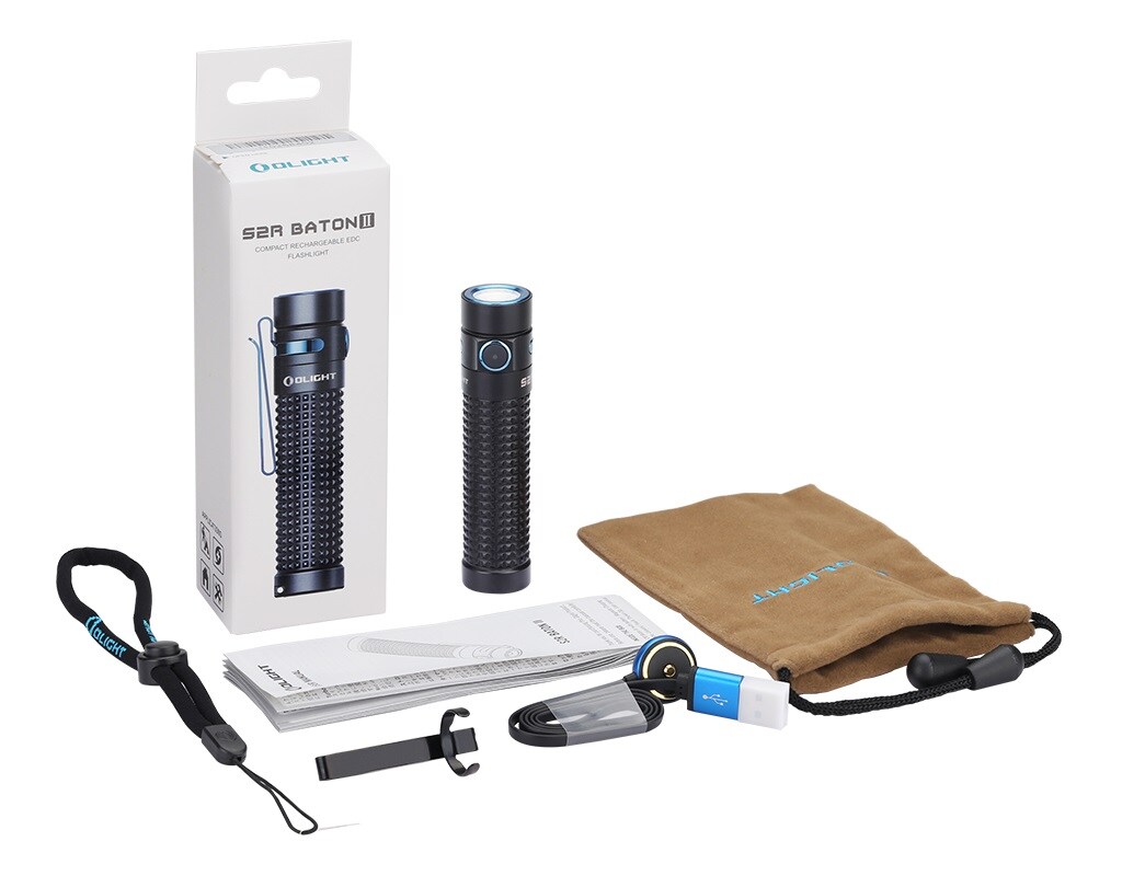 Olight S2R II Baton Rechargeable Torch Black - 1150 lumens