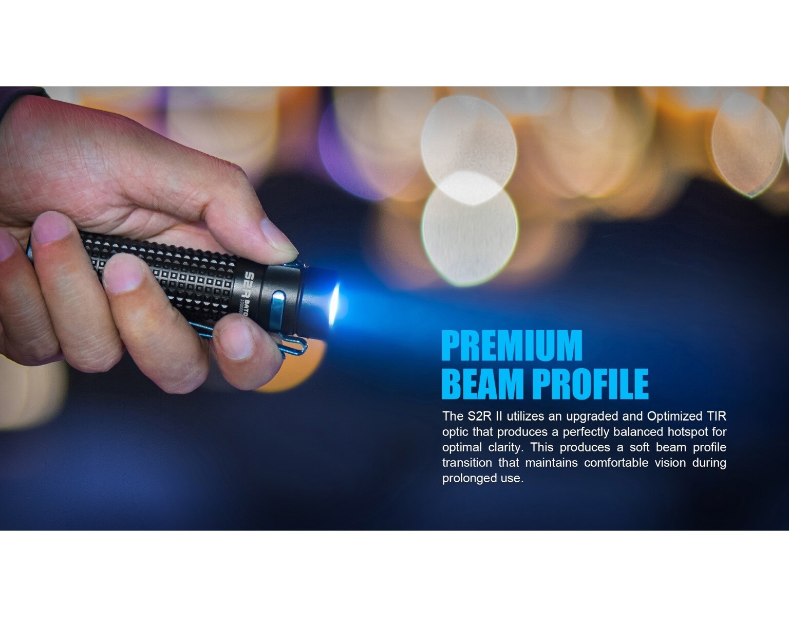 Olight S2R II Baton Rechargeable Torch Black - 1150 lumens