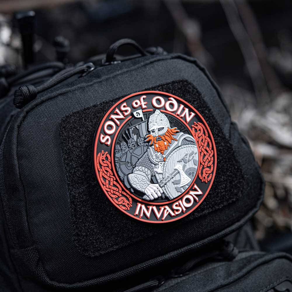 M-Tac Sons of Odin 3D PVC patch - Red/Black