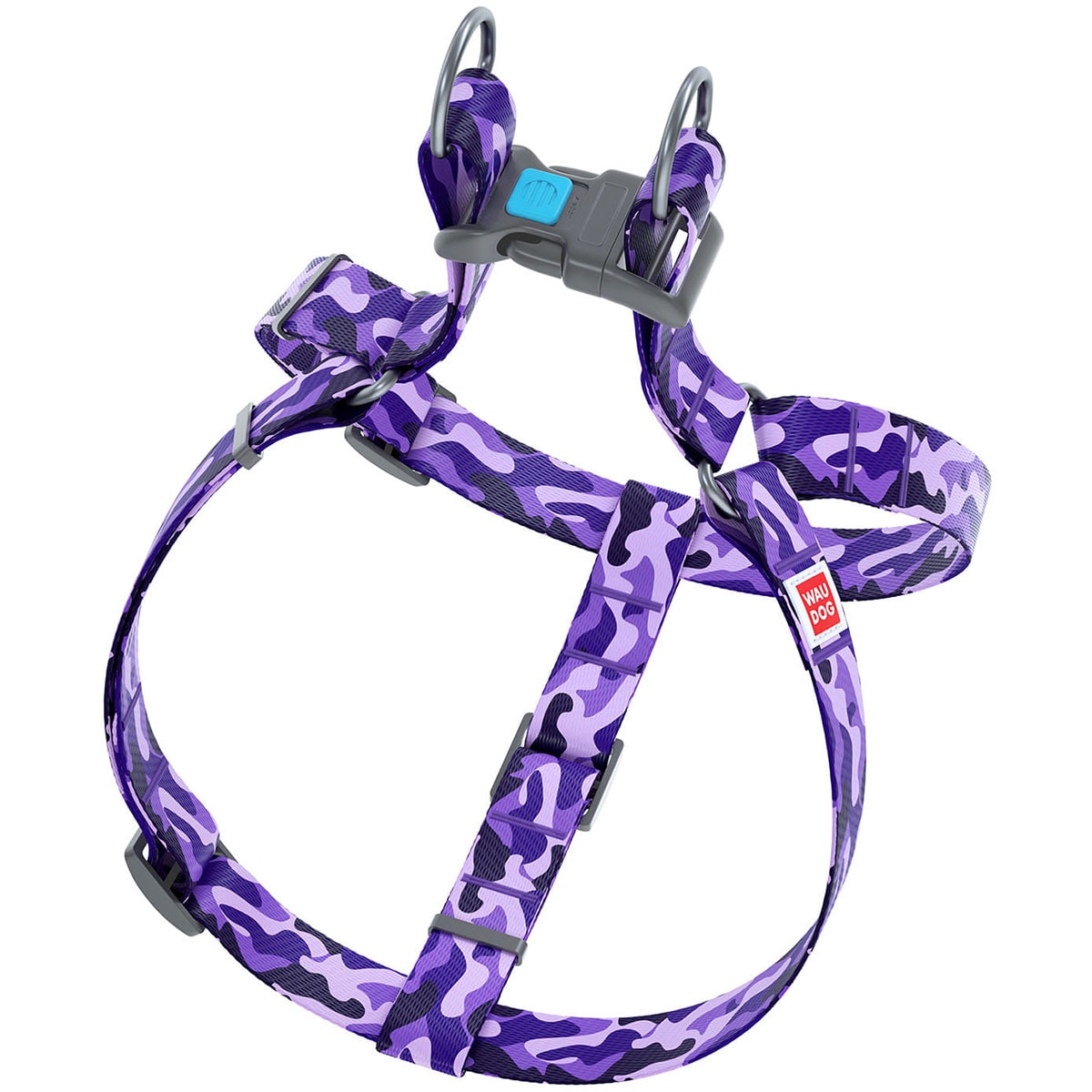 WauDog 25 mm dog harness - Purple Camo