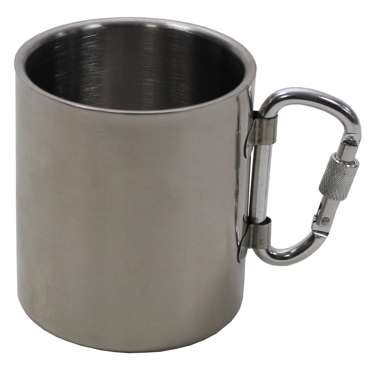 MFH Fox Outdoor Double-Wall Steel Mug with Carabiner 0.3 l