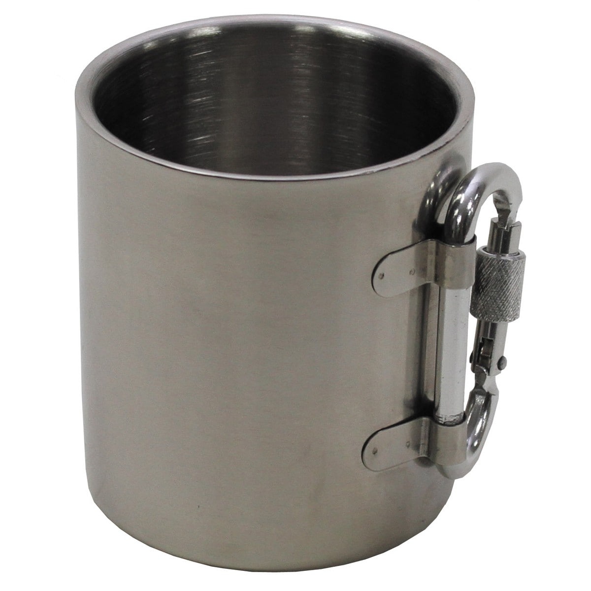 MFH Fox Outdoor Double-Wall Steel Mug with Carabiner 0.3 l