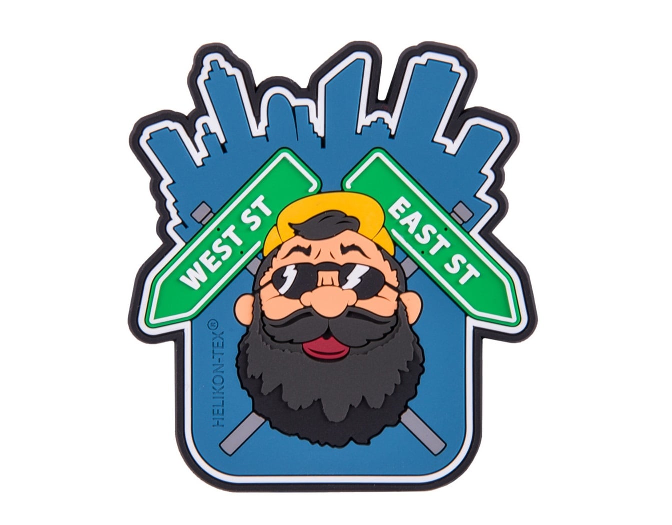 Helikon Beardman Urban PVC Morale Patch - Blue