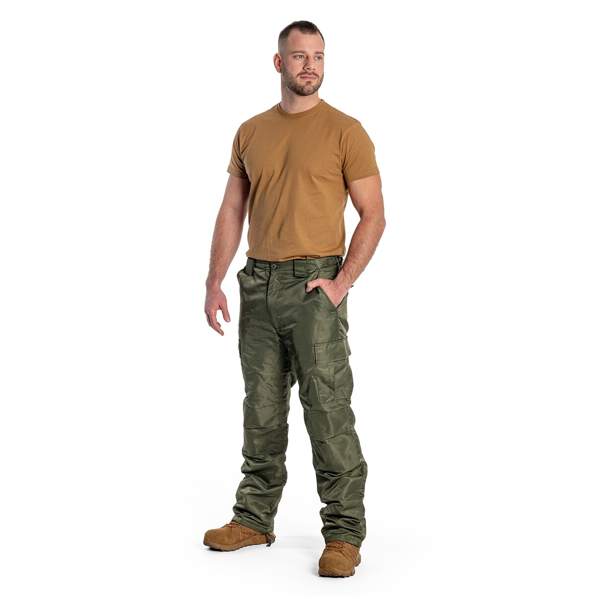 Brandit Thermo Pants Next Generation Insulated Pants - Olive (1012-1).