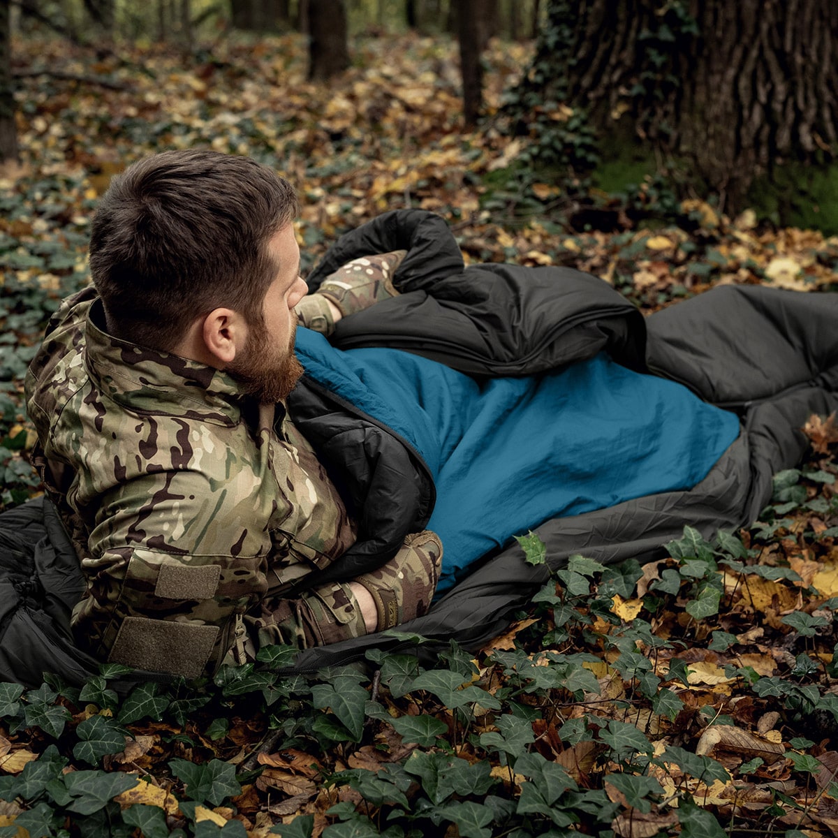 Helikon Swagman Roll Climashield Apex Poncho with sleeping bag function - Aqua Blue