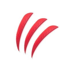 Poe Lang Quills 4" red - 3pcs