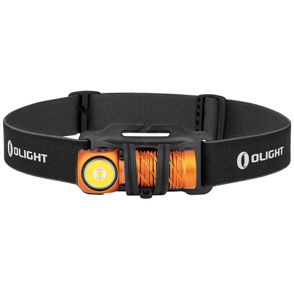 Head and angle torch Olight Perun 2 Mini Kit Orange with a band - 1100 lumens