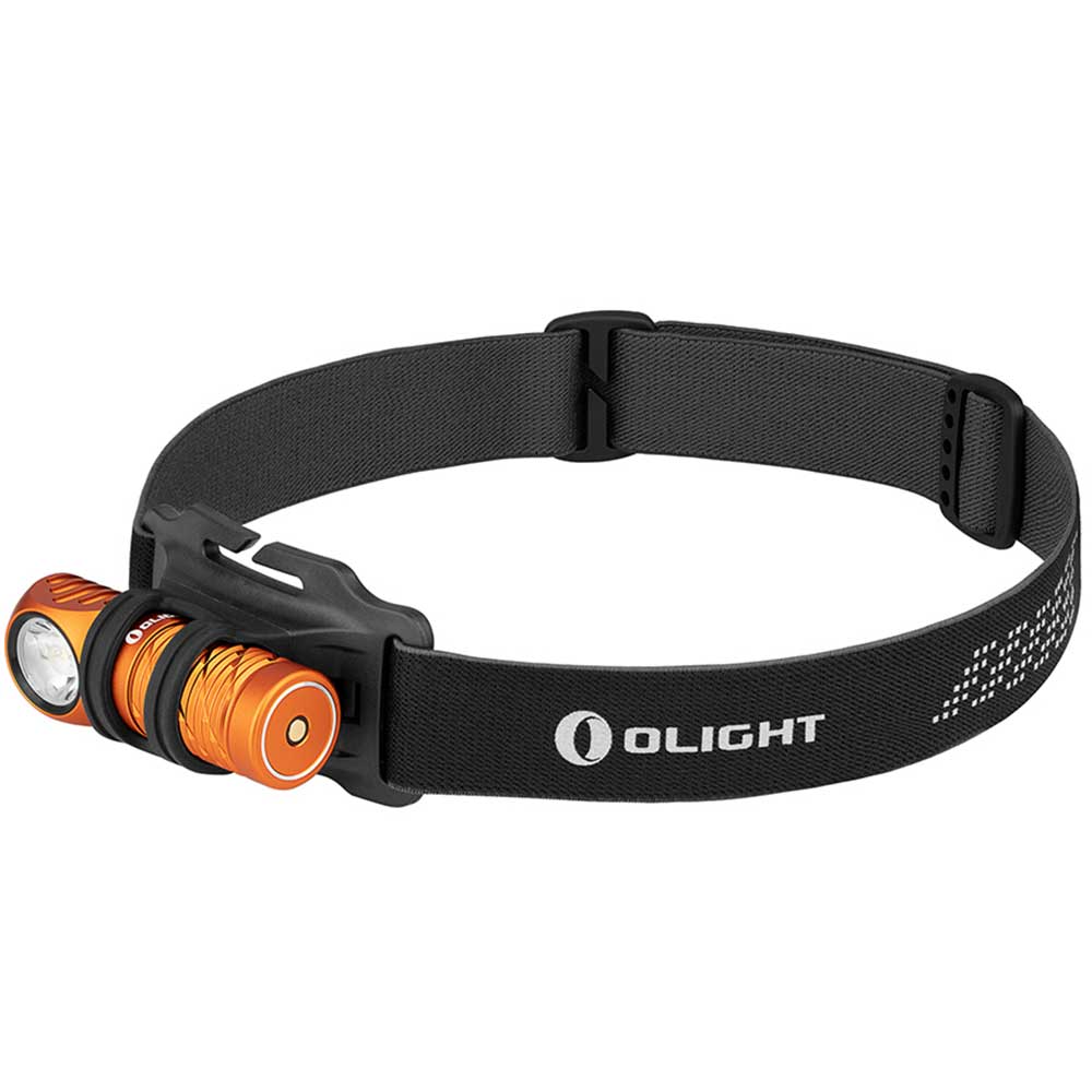 Head and angle torch Olight Perun 2 Mini Kit Orange with a band - 1100 lumens