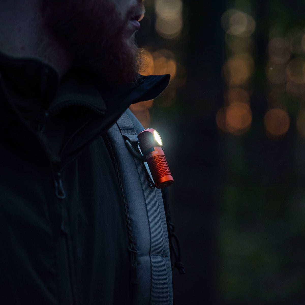 Head and angle torch Olight Perun 2 Mini Kit Orange with a band - 1100 lumens