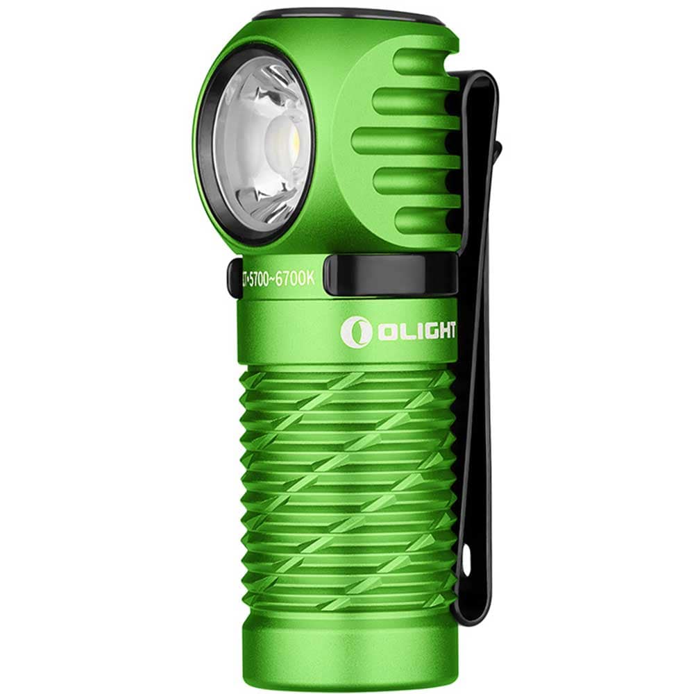 Head and angle torch Olight Perun 2 Mini Kit Lime Green with a band - 1100 lumens