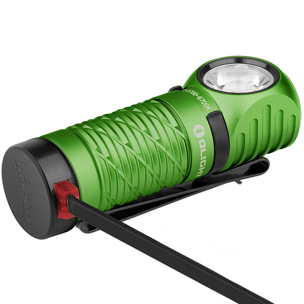 Head and angle torch Olight Perun 2 Mini Kit Lime Green with a band - 1100 lumens