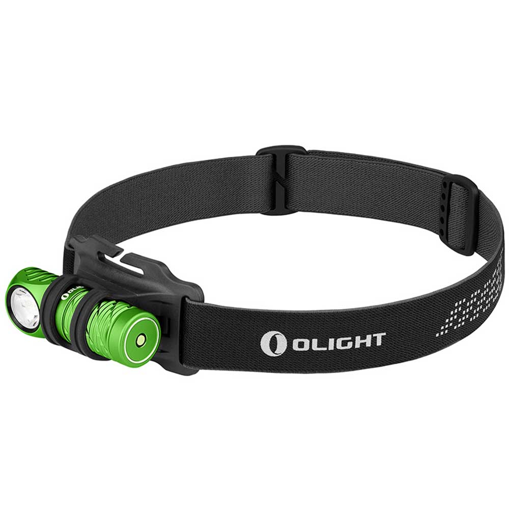 Head and angle torch Olight Perun 2 Mini Kit Lime Green with a band - 1100 lumens