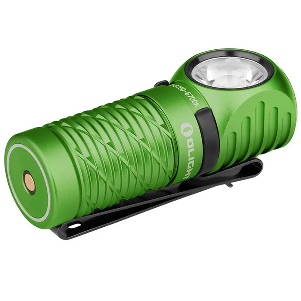 Head and angle torch Olight Perun 2 Mini Kit Lime Green with a band - 1100 lumens