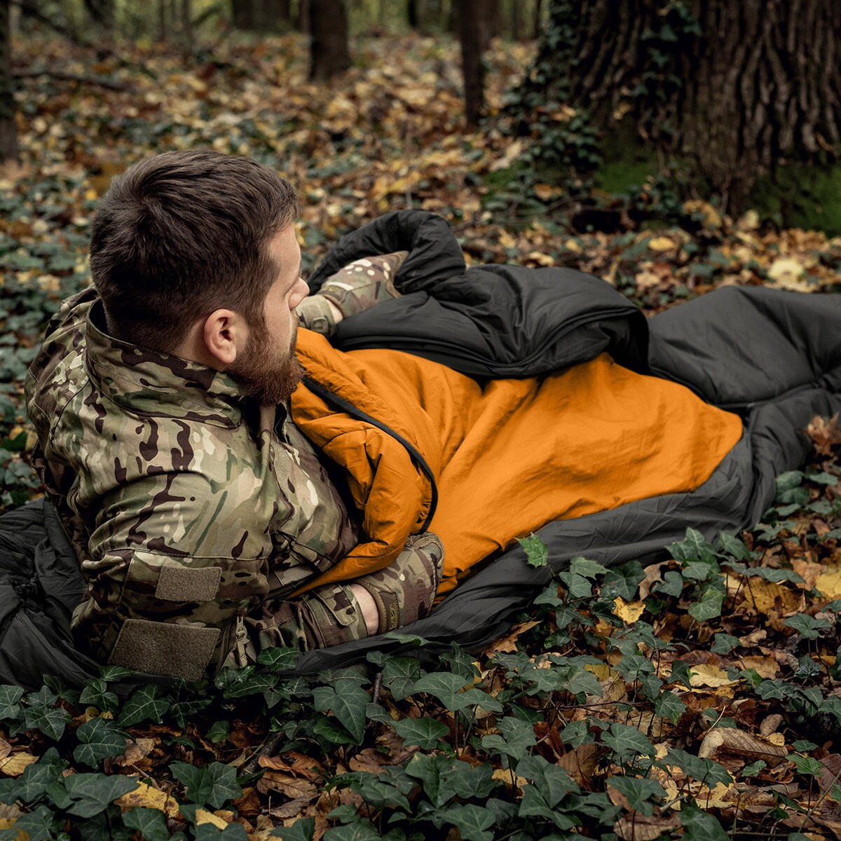 Helikon Swagman Roll Climashield Apex Poncho with sleeping bag function - Orange