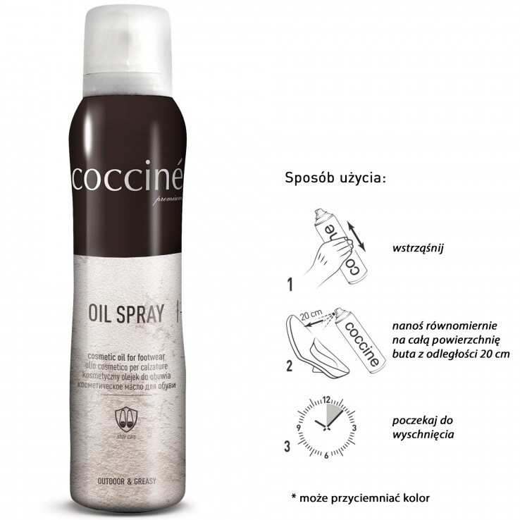 Coccine Spray Grease for Grain Leather, Suede and Nubuck 150 ml - Clear