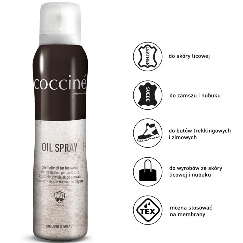 Coccine Spray Grease for Grain Leather, Suede and Nubuck 150 ml - Clear