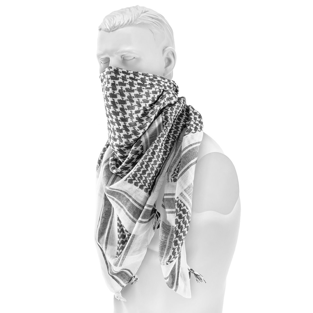 Mil-Tec Shemagh Protective Scarf - Black/White