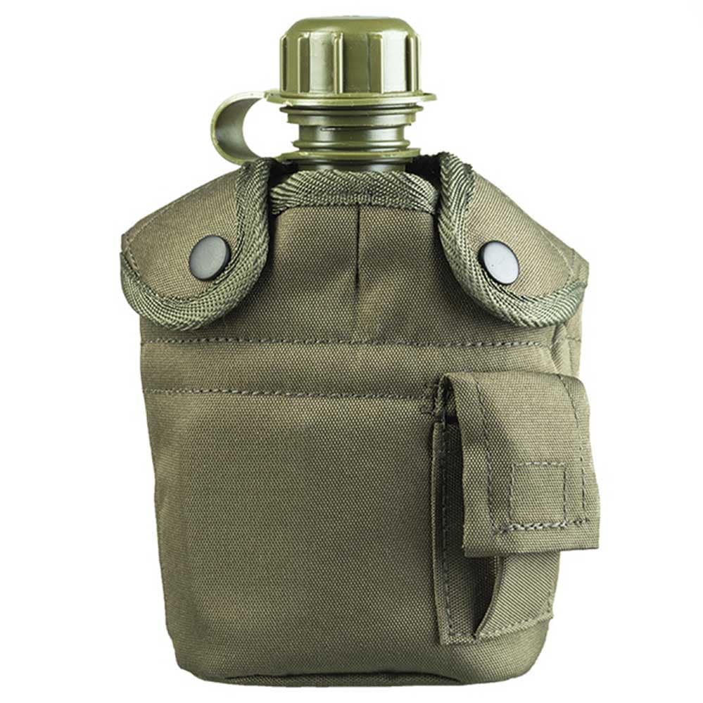 Mil-Tec US Plastic Canteen with cover and a mug - Olive