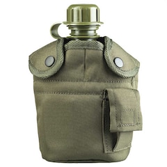 Mil-Tec US Plastic Canteen with Cover and Mug - Olive