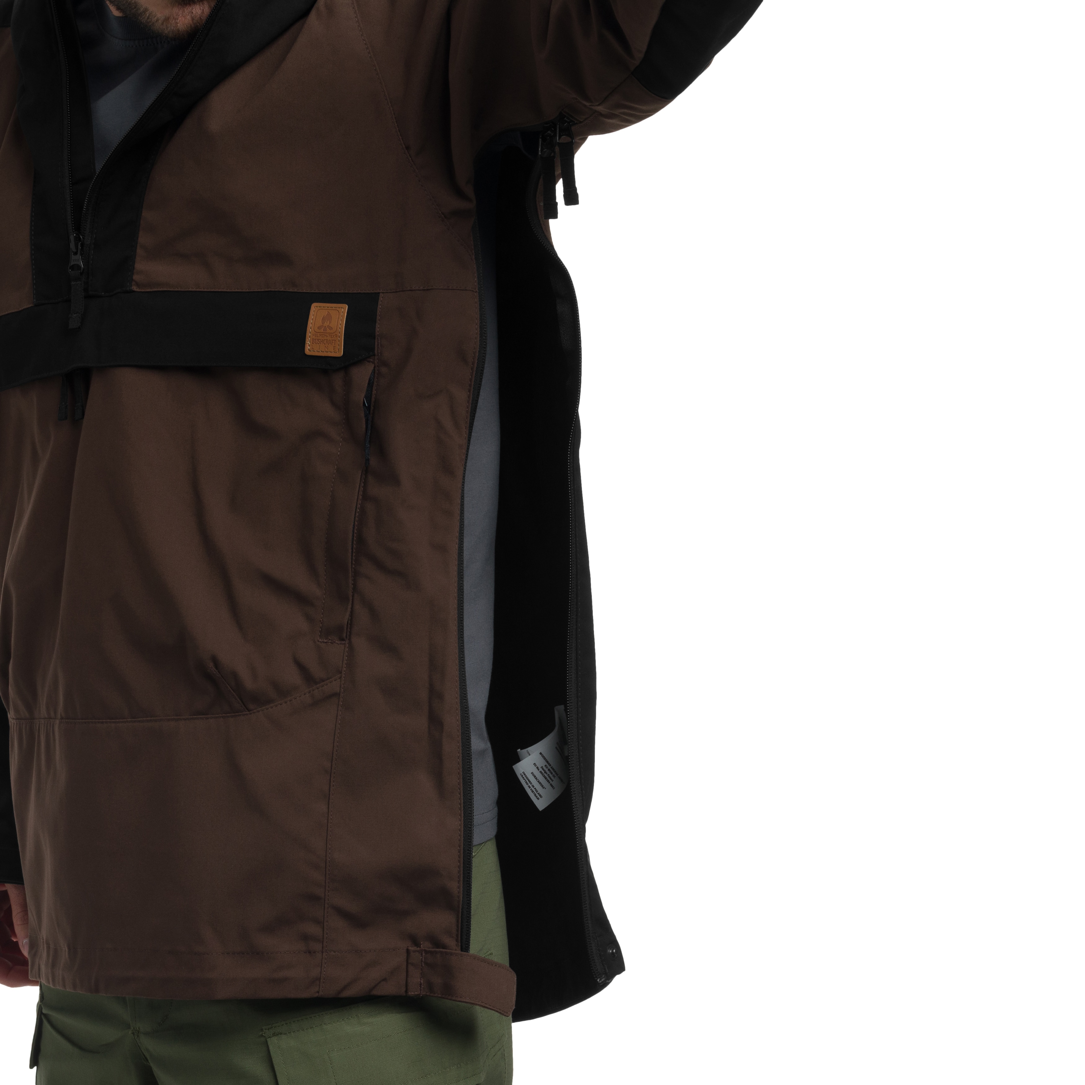 Helikon Woodsman Anorak Jacket - Earth Brown/Black