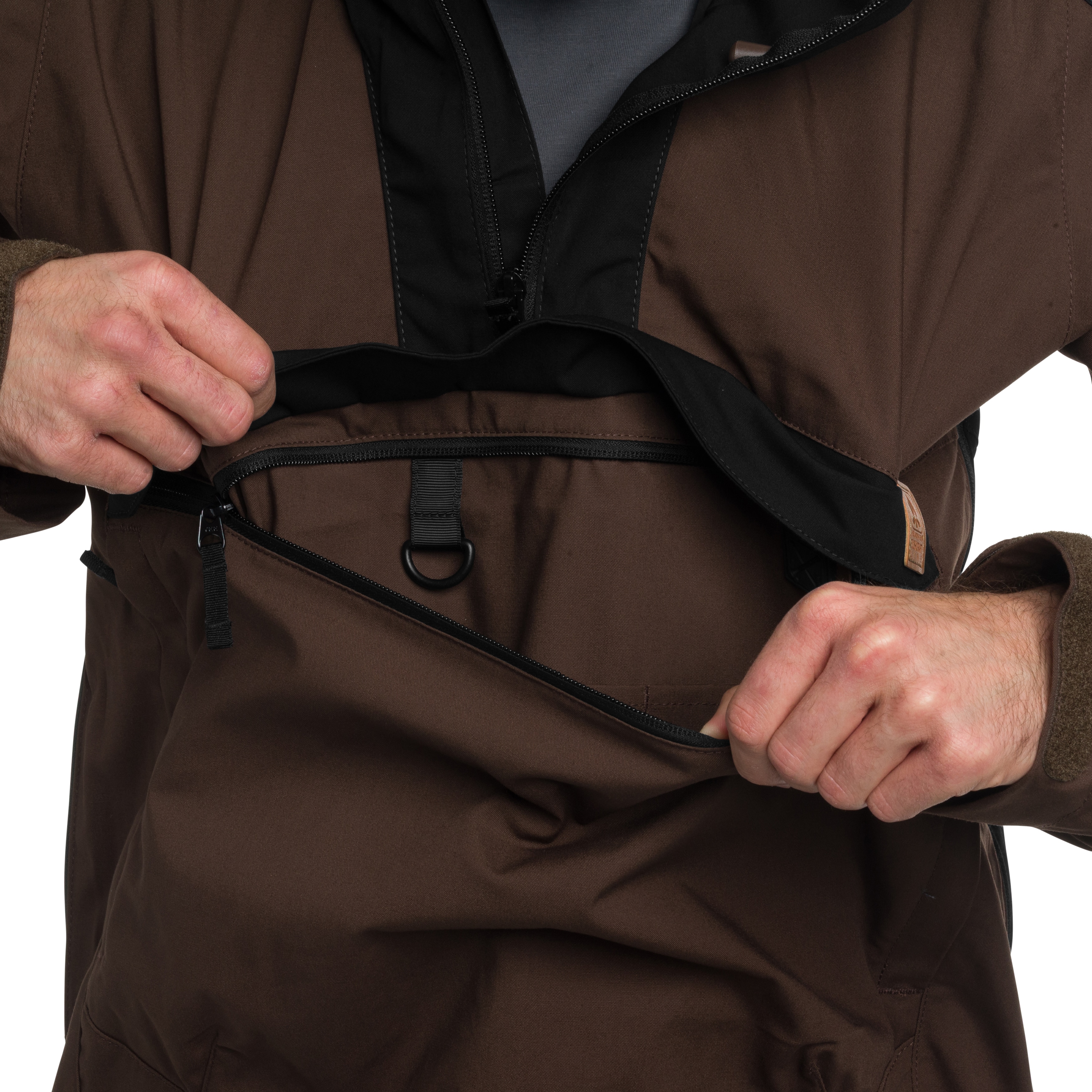 Helikon Woodsman Anorak Jacket - Earth Brown/Black