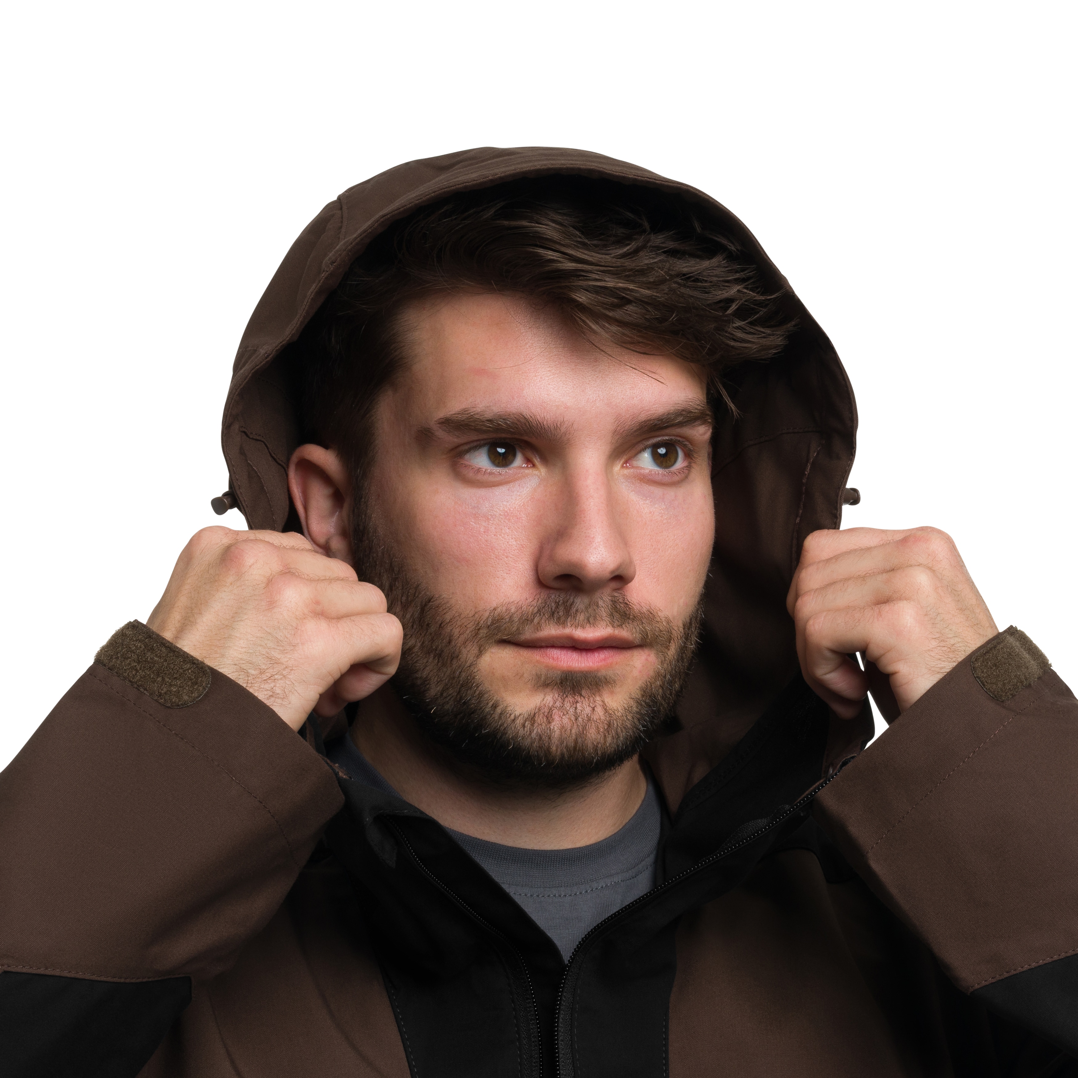 Helikon Woodsman Anorak Jacket - Earth Brown/Black