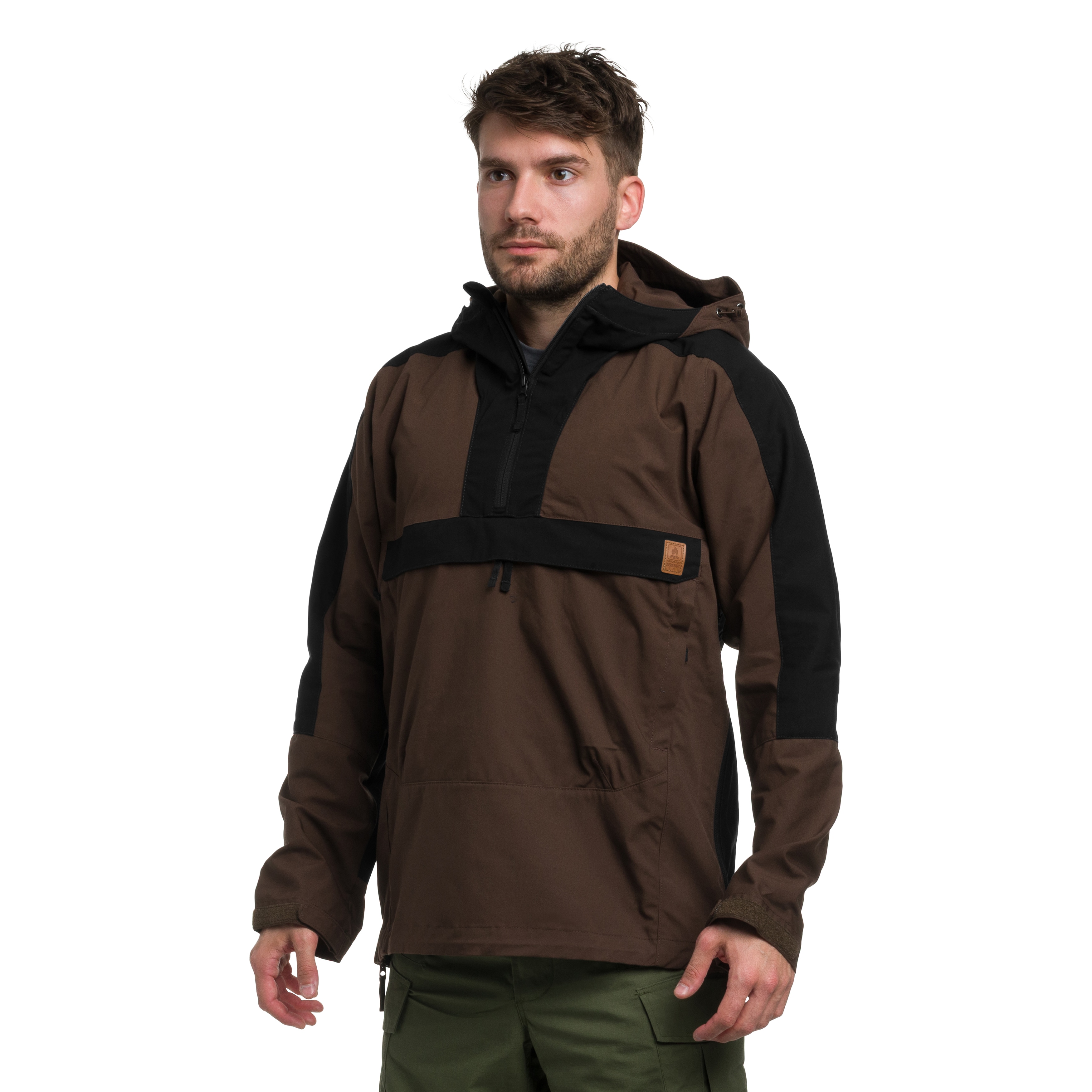 Helikon Woodsman Anorak Jacket - Earth Brown/Black