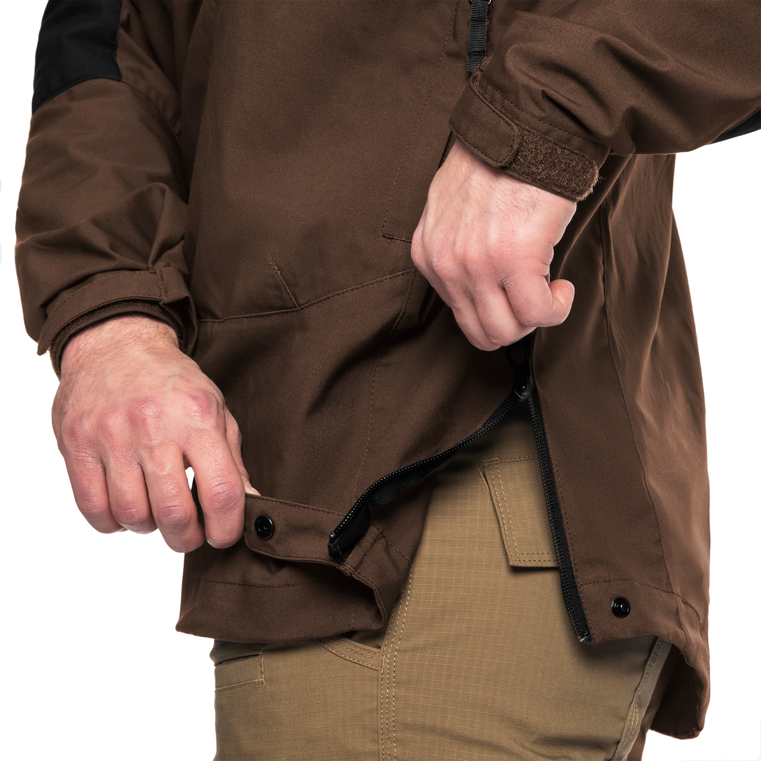 Helikon Woodsman Anorak Jacket - Earth Brown/Black