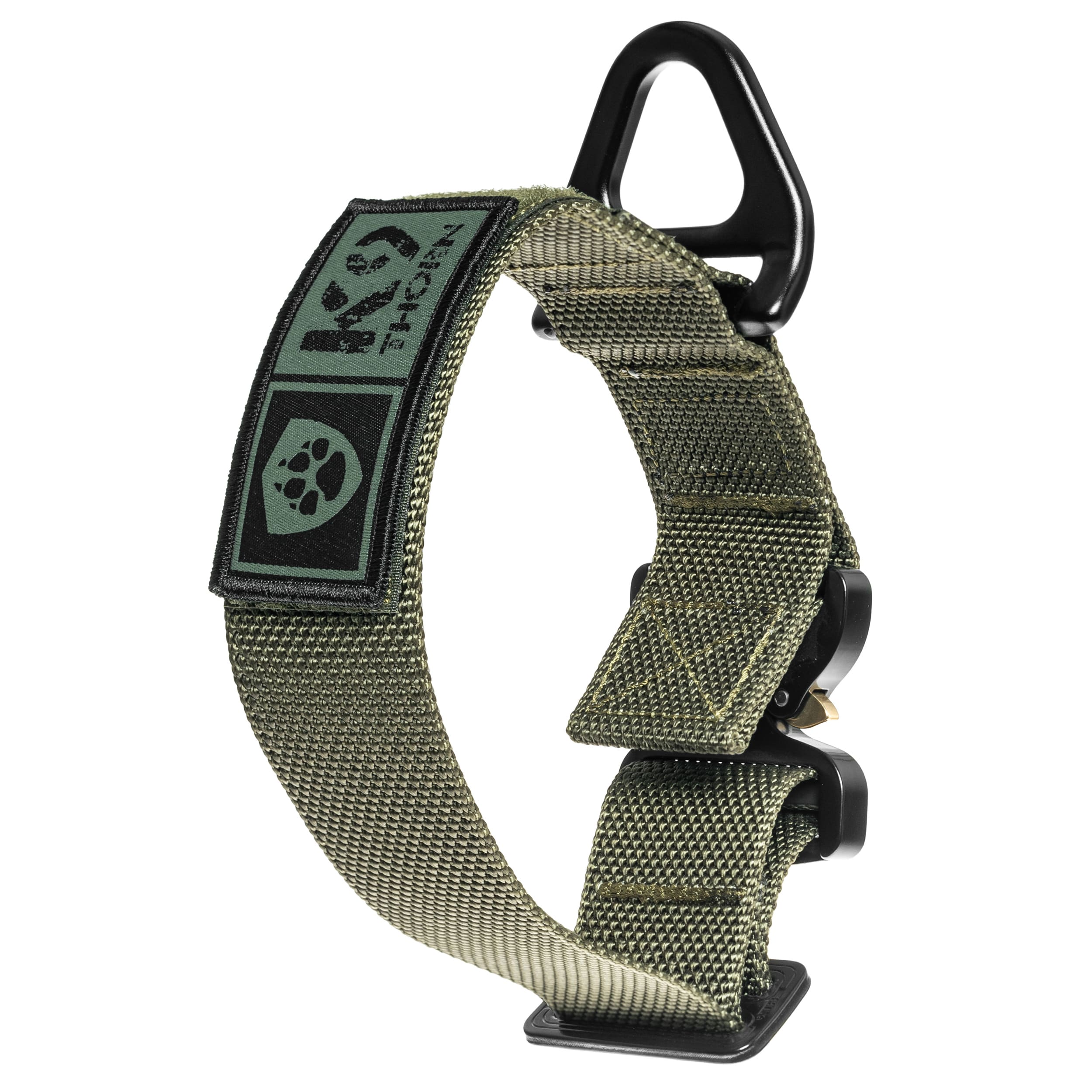 K9 Thorn Cobra Alpha Tactical Dog Collar - Olive - For Medium Dogs