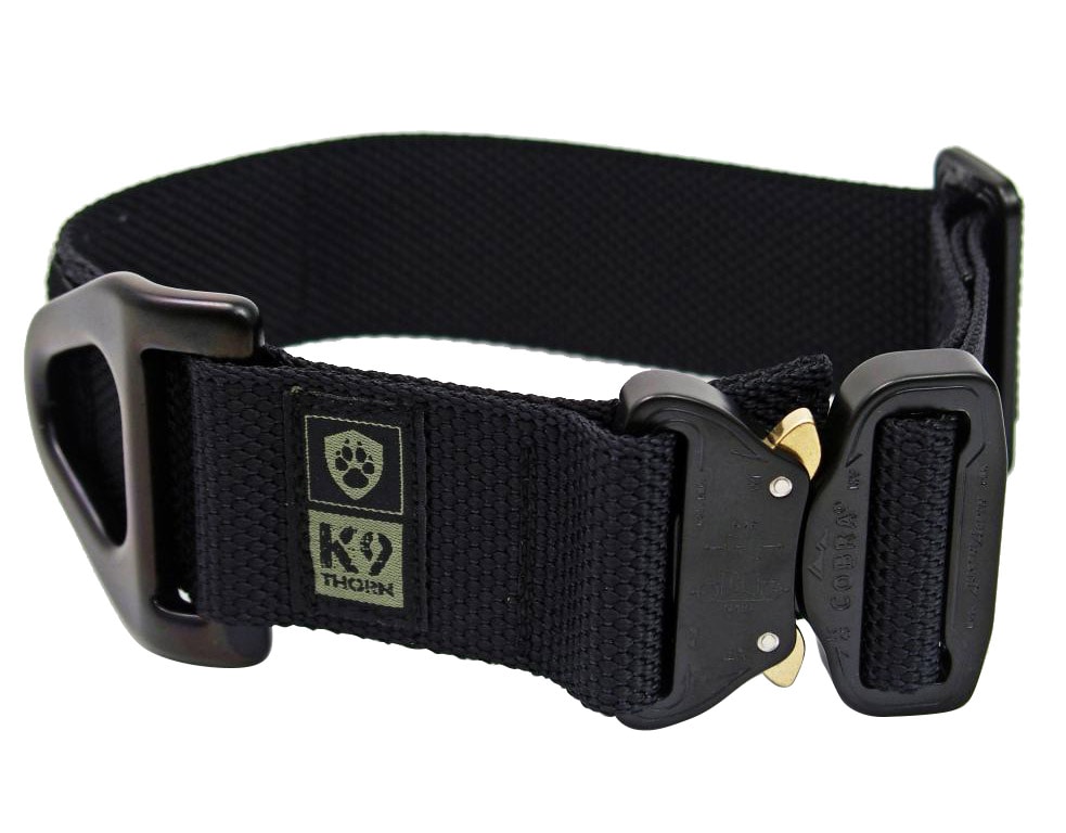 K9 Thorn Cobra Alpha Tactical Dog Collar - Black - For Medium Dogs