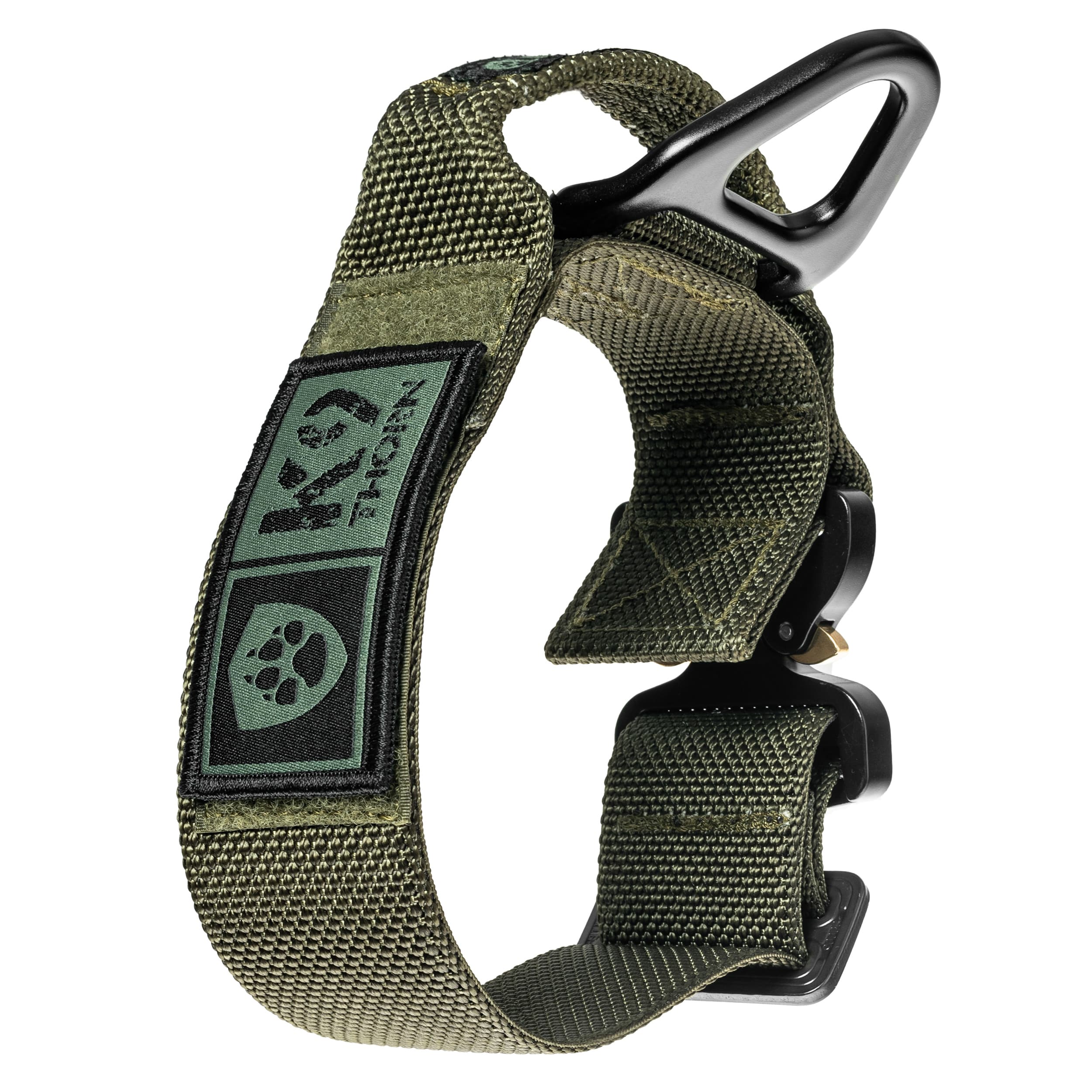 K9 Thorn Cobra Bravo Tactical Dog Collar - Olive - For Medium Dogs