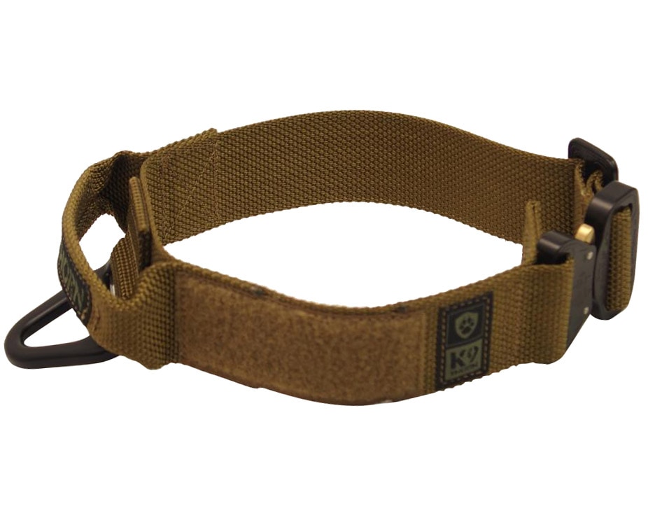 K9 Thorn Cobra Bravo Tactical Dog Collar - Coyote - For Big Dogs