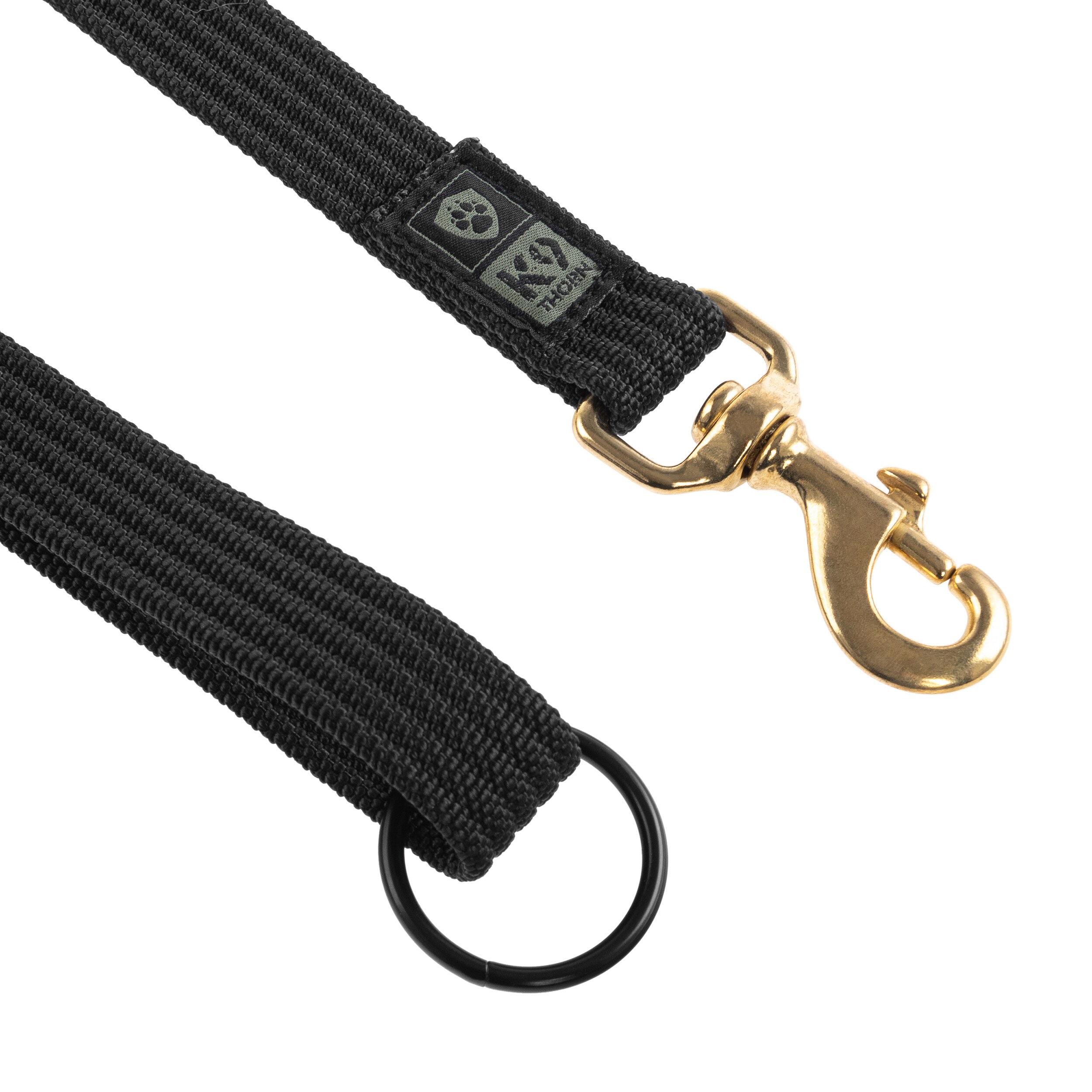 K9 Thorn Leash with D-ring Black - 100 cm