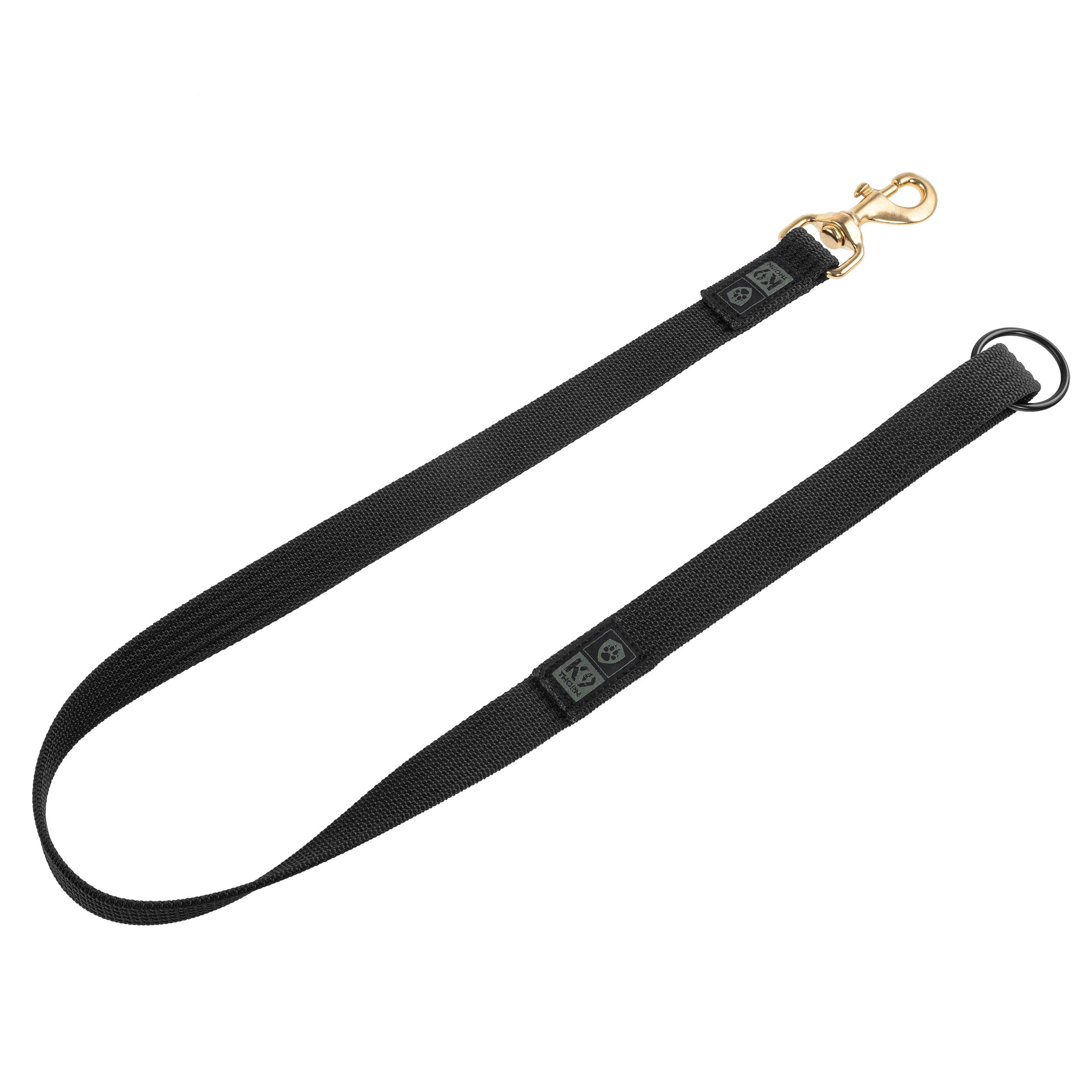 K9 Thorn Leash with D-ring Black - 100 cm